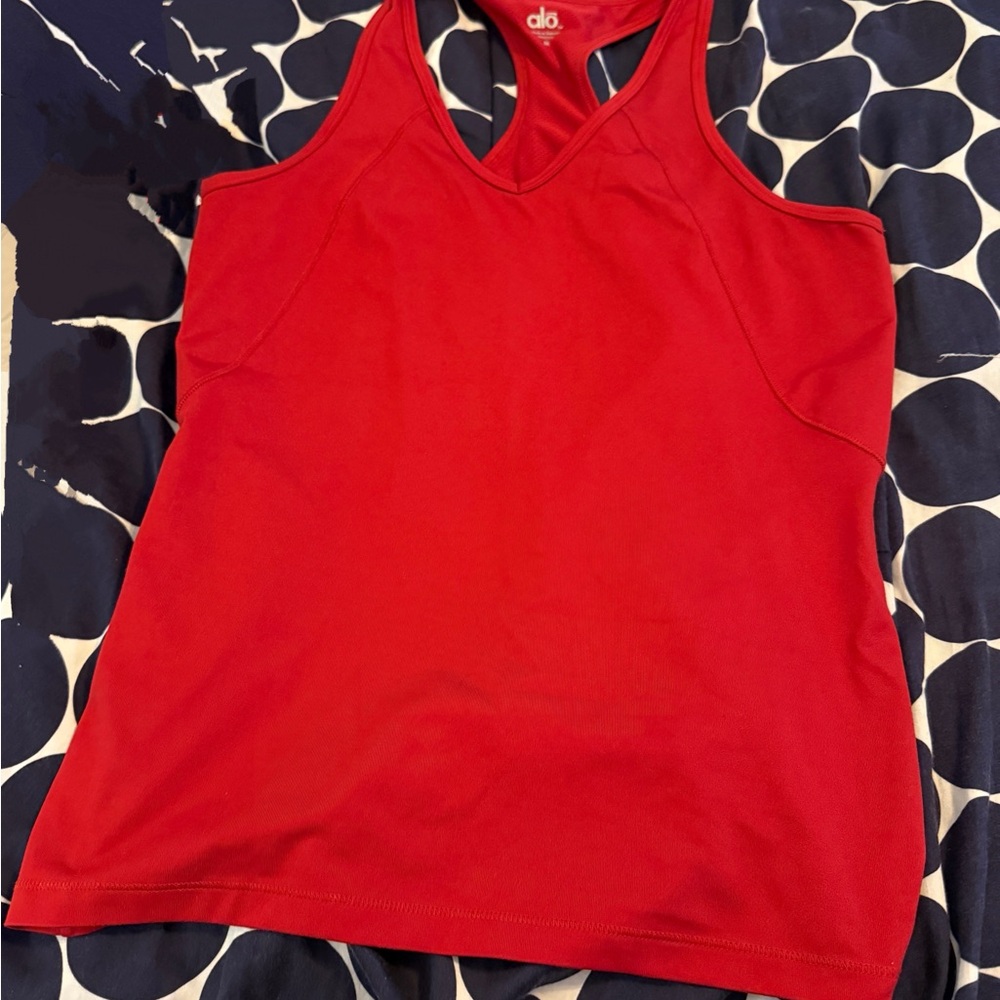 ALO Yoga Bold Red Tank Top
